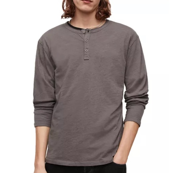 All Saints Other - NWOT ALLSAINTS Regular Fit Long Sleeve Henley Shirt - Size Small